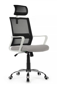 Кресло компьютерное Riva RCH 1029HW, серый/черный в Южно-Сахалинске