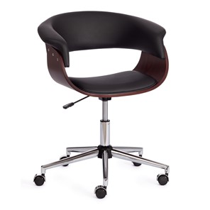 Офисное кресло VIMTA орех, кож/зам черный, арт.13663 в Южно-Сахалинске