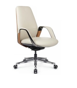 Офисное кресло Napoli-M (YZPN-YR021), Бежевая кожа/Кэмел кожа в Южно-Сахалинске