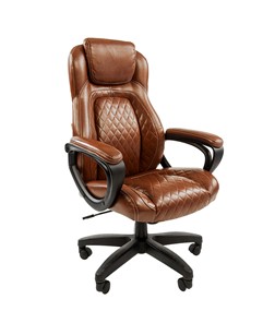 Офисное кресло CHAIRMAN 432, экокожа, цвет коричневый в Южно-Сахалинске