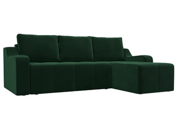 Угловой диван для гостиной Элида, Зеленый (велюр) в Южно-Сахалинске