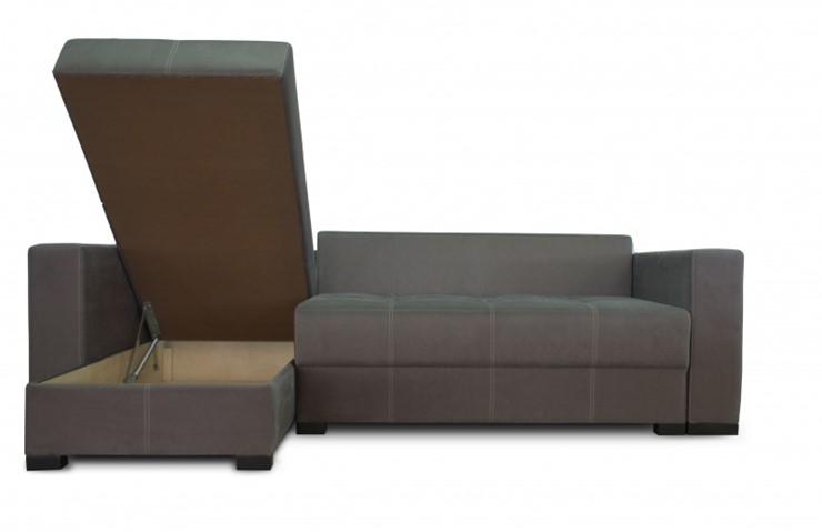 Угловой диван Fashion soft 210 (Uno grey + Brix latte) в Южно-Сахалинске - изображение 2