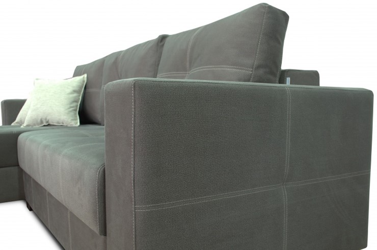 Угловой диван Fashion soft 210 (Uno grey + Brix latte) в Южно-Сахалинске - изображение 5