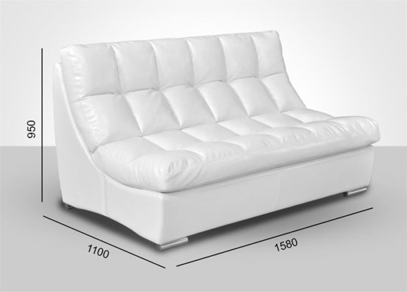 Прямой диван Брайтон без механизма 1580*1100*950 в Южно-Сахалинске - изображение