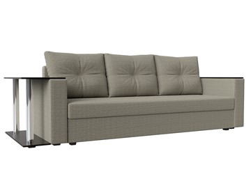 Прямой диван Атланта лайт со столом, Корфу 02 (Рогожка) в Южно-Сахалинске