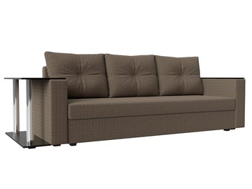 Прямой диван Атланта лайт со столом, Корфу 03 (Рогожка) в Южно-Сахалинске