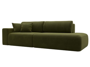 Прямой диван Лига-036 Модерн, Зеленый (Микровельвет) в Южно-Сахалинске