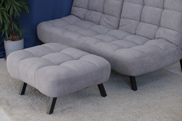 Комплект мебели Абри цвет серый диван + пуф опора металл в Южно-Сахалинске