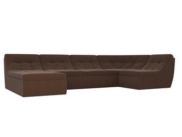 Модульный раскладной диван Холидей, Коричневый (рогожка) в Южно-Сахалинске