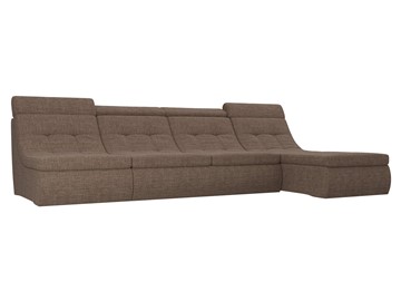Модульный раскладной диван Холидей люкс, Коричневый (рогожка) в Южно-Сахалинске