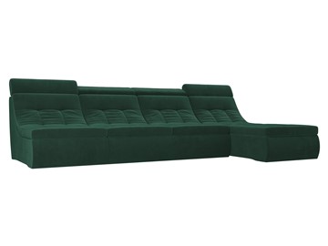 Модульный угловой диван Холидей люкс, Зеленый (велюр) в Южно-Сахалинске