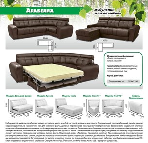 Модульный диван Арабелла в Южно-Сахалинске - предосмотр 5