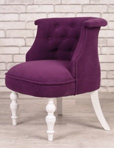 Кресло Элевуд Бархат (фиолетовый/белый) в Южно-Сахалинске