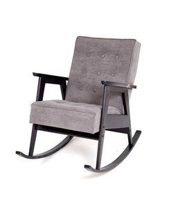 Кресло-качалка Ретро (венге / RS 15 - темно-серый) в Южно-Сахалинске