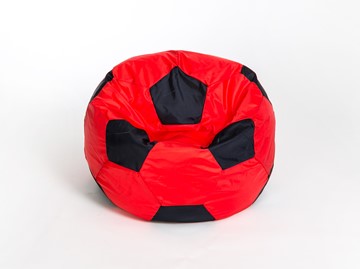 Кресло-мешок КлассМебель Мяч большой, красно-черный в Южно-Сахалинске