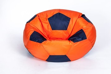 Кресло-мешок КлассМебель Мяч большой, оранжево-черный в Южно-Сахалинске