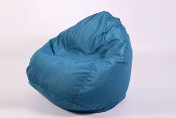 Кресло-мешок КлассМебель Юниор, рогожка синий в Южно-Сахалинске