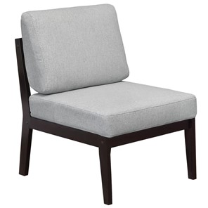 Мягкое кресло Массив мягкое, ткань серый, каркас венге в Южно-Сахалинске