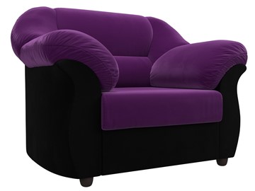 Мягкое кресло Карнелла, Фиолетовый/Черный (микровельвет) в Южно-Сахалинске