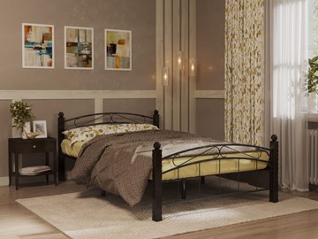 Спальная кровать Гарда 15, 160х200, черная в Южно-Сахалинске