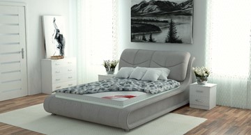 Двуспальная кровать с механизмом Сарма Сицилия 160х200 (с коробом) в Южно-Сахалинске