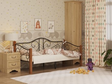 Кровать в детскую Гарда 7, 90х200, черная в Южно-Сахалинске
