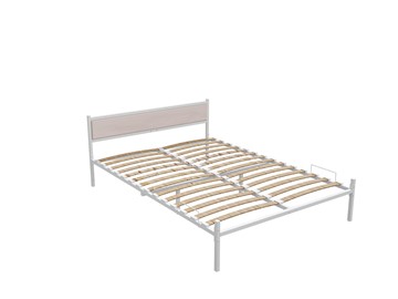 Двуспальная кровать Аметист с ортопедическим основанием 1600x2000 (Белый муар) в Южно-Сахалинске