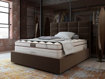 Кровать 2-спальная Chocolate Compact/Island M 160х200, Микровелюр (Manhattan Лесной каштан) в Южно-Сахалинске