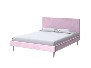 Двуспальная кровать Claro 160х200, Велюр (Teddy Розовый фламинго) в Южно-Сахалинске