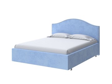 Кровать 2-спальная Classic 160х200, Велюр (Teddy Небесно-голубой) в Южно-Сахалинске