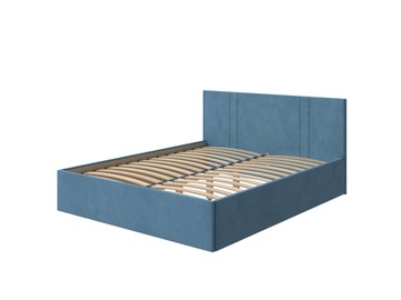 Кровать с мягкой спинкой Helix Plus 180х200, Велюр (Monopoly Прованский синий (792)) в Южно-Сахалинске