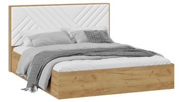 Кровать спальная ТриЯ Хилтон Тип 1 (Дуб крафт золотой/Белый) в Южно-Сахалинске