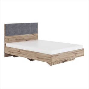 Кровать 2-спальная Николь (мод.1.3) 1,6 серый текстиль, с ортопедическим основанием в Южно-Сахалинске
