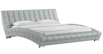 Спальная кровать Оливия 180 арт. Дарлинг грей сандал (светло-серый) с основанием в Южно-Сахалинске