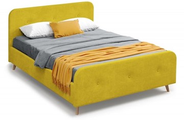 Двуспальная кровать Сиерра 1600 (с подъемным механизмом и коробом) Торонто горчица в Южно-Сахалинске