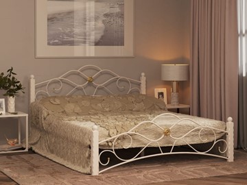 Двуспальная кровать Гарда 3, 160х200, белая в Южно-Сахалинске