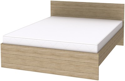 Кровать K16 с основанием, цвет Дуб Сонома в Южно-Сахалинске - изображение