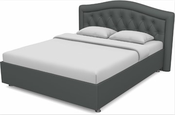 Двуспальная кровать Луиза 1600 с основанием (Nitro Grey) в Южно-Сахалинске