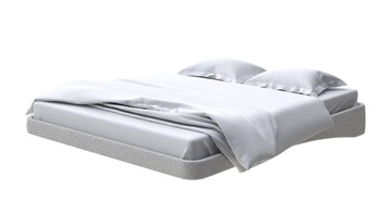 Парящая кровать 2-спальная 180х200, Искусственная шерсть (Лама Светло-серый) в Южно-Сахалинске
