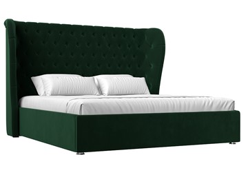 Двуспальная кровать с механизмом Далия 160, Зеленый (Велюр) в Южно-Сахалинске