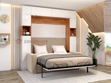 Кровать-шкаф с диваном DetalMaster Аделина 1400х2000 в Южно-Сахалинске