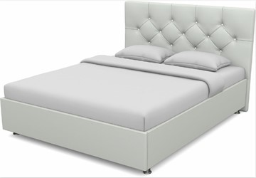 Кровать полутороспальная Моника 1400 с основанием (Nitro White) в Южно-Сахалинске