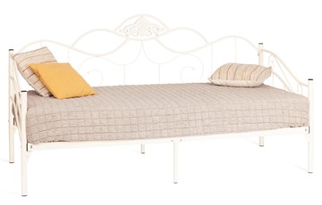 Кровать Federica (mod. AT-881) дерево гевея/металл, 90*200 см (Day bed), Белый (butter white) в Южно-Сахалинске