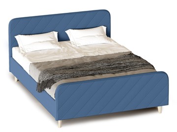 Кровать односпальная Мебельград Мелоди 900 (без основания) Альба синий в Южно-Сахалинске