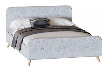 Кровать 1-спальная Сиерра 1200 (с основанием) Аура серый в Южно-Сахалинске
