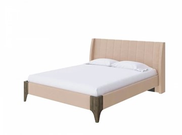 Кровать полутороспальная Henry 200х200 Ткань/Массив (Forest 730 Миндальный/Орех) в Южно-Сахалинске