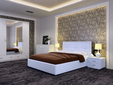 Спальная кровать Adele размер 140*200 с основанием в Южно-Сахалинске - предосмотр