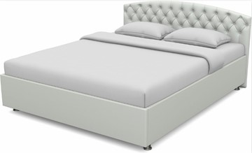 Спальная кровать Пальмира 1600 с основанием (Nitro White) в Южно-Сахалинске