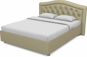 Кровать в спальню Луиза 1600 с основанием (Nitro Cream) в Южно-Сахалинске