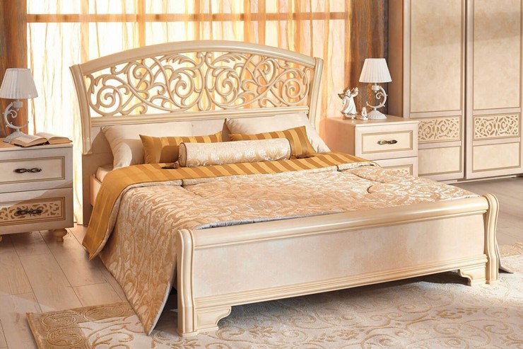 Гарнитур в спальню Александрия, кровать, 2 тумбочки, Ленто в Южно-Сахалинске - изображение 5